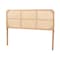 Bali & Pari Lainer Modern Bohemian Natural Brown Finished Bayur Wood and Rattan Queen Size Headboard 236-13314-ZORO - alternate 1